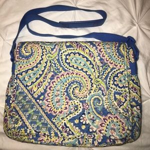 Vera Bradley Messenger Bag - Capri Blue HUGE BAG!